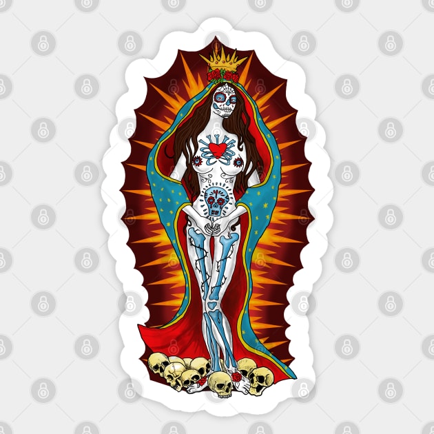 Santa Muerte Sticker by TANGKORAK